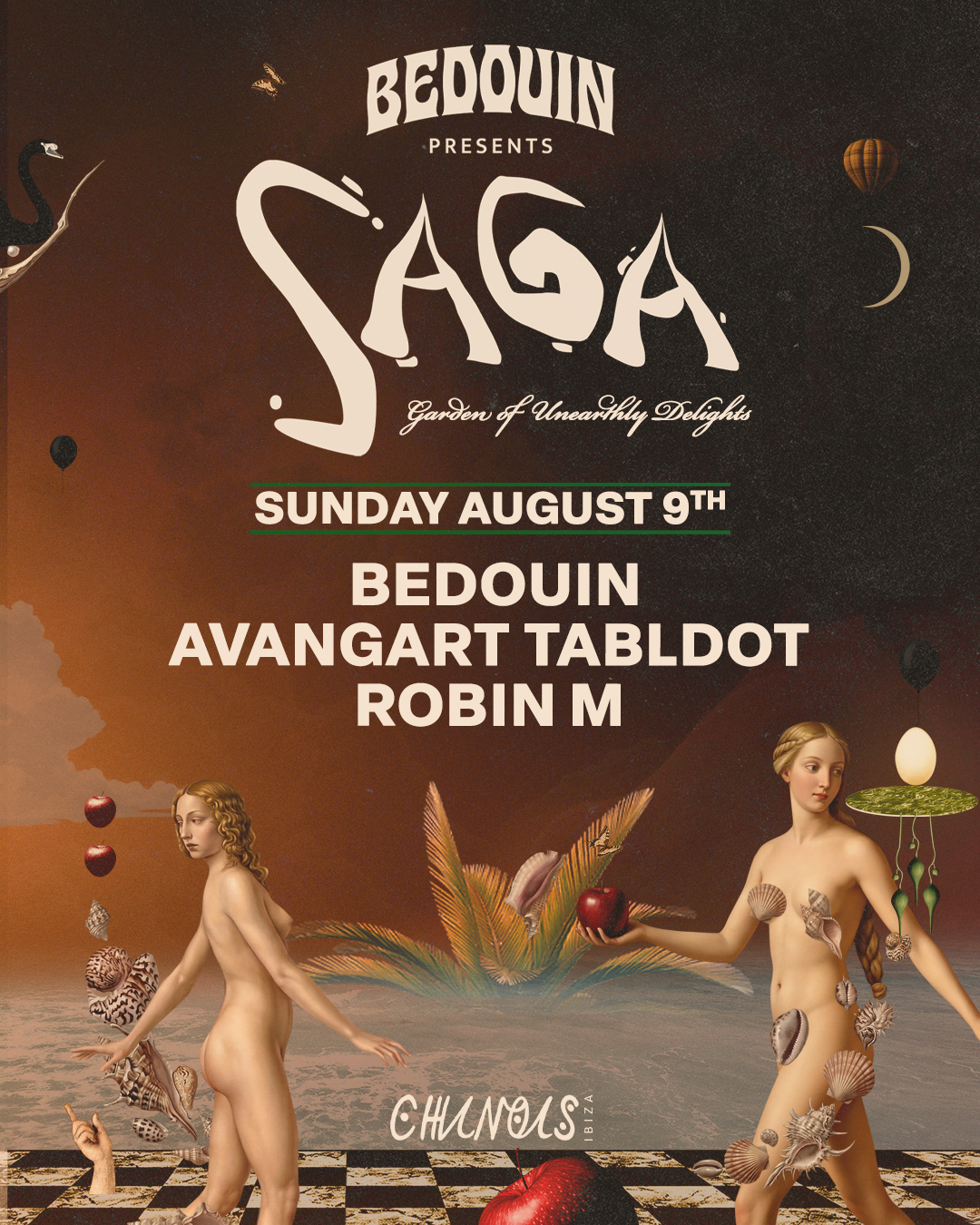 Bedouin presents SAGA: Bedouin, Avangart Tabldot, Robin M at Club Chinois